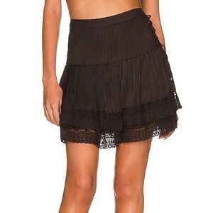 Tularosa Black Bubble Mini Skirt for Night Out